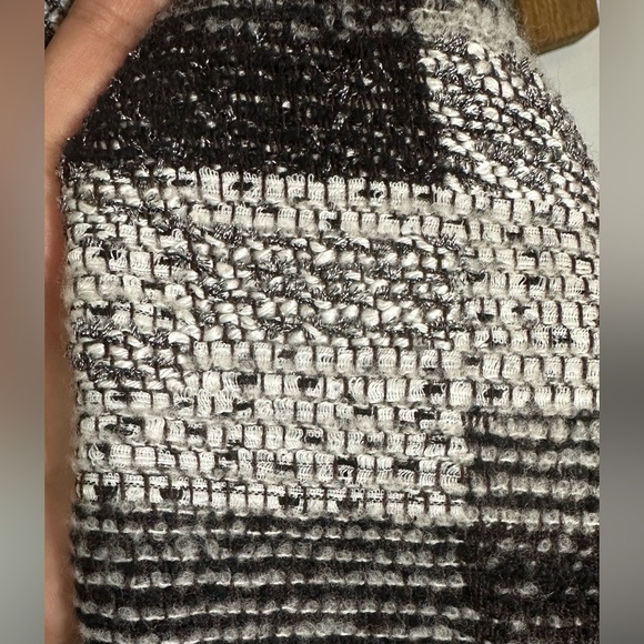 NWT Oscar de la Renta Grey Checkered Tweed Wool Blend Skirt Pockets Silk Lined 8 - Picture 13 of 14